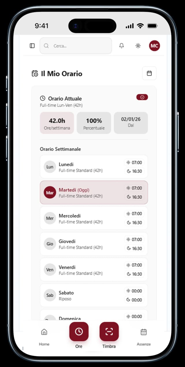 OreTrack - Gestione Orario Dipendenti
