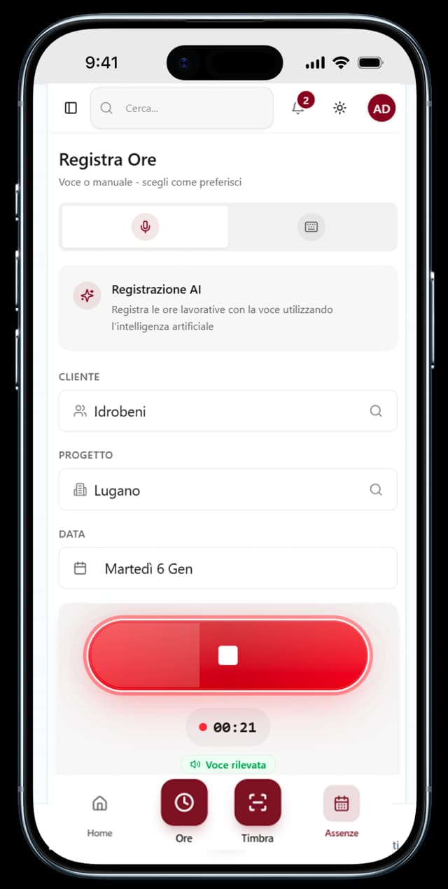OreTrack - App Dipendenti
