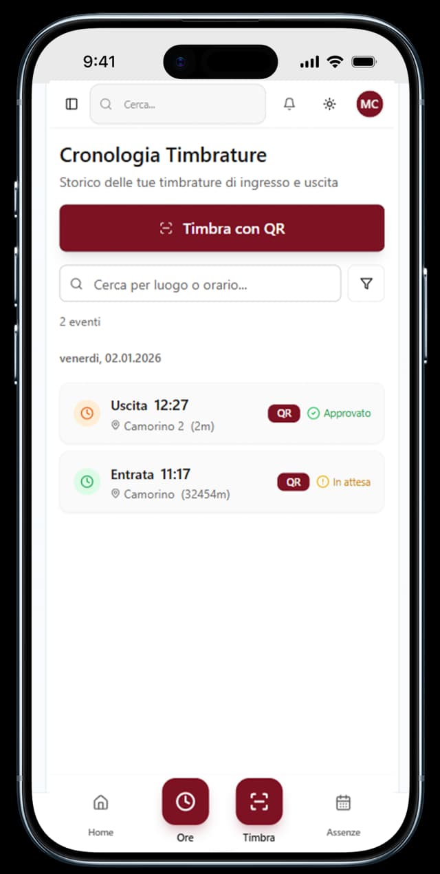 OreTrack - Dati per Buste Paga